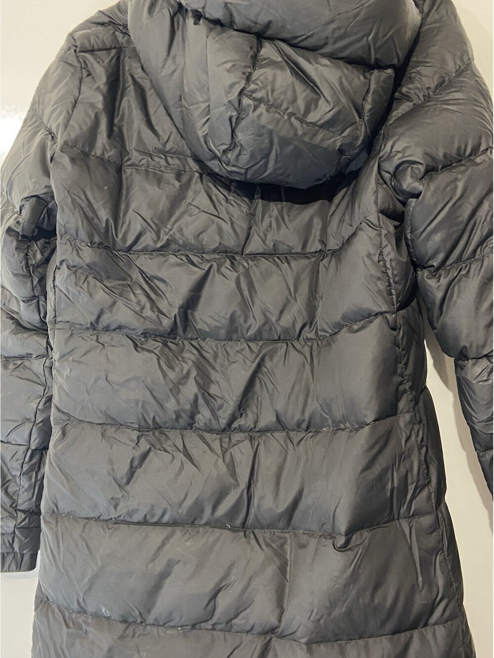Womens THE NORTH FACE Black 550 Down Hooded Puffer Parka Jacket Sz M - Picture 5 of 5